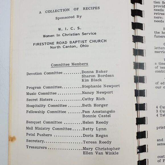 What's Cookin' at Firestone Cookbook Firestone Rd Baptist Church No Canton Ohio - Picture 9 of 10